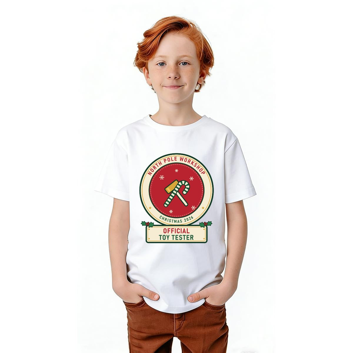 Official Toy Tester Kids Christmas Shirt | North Pole Workshop Family Set