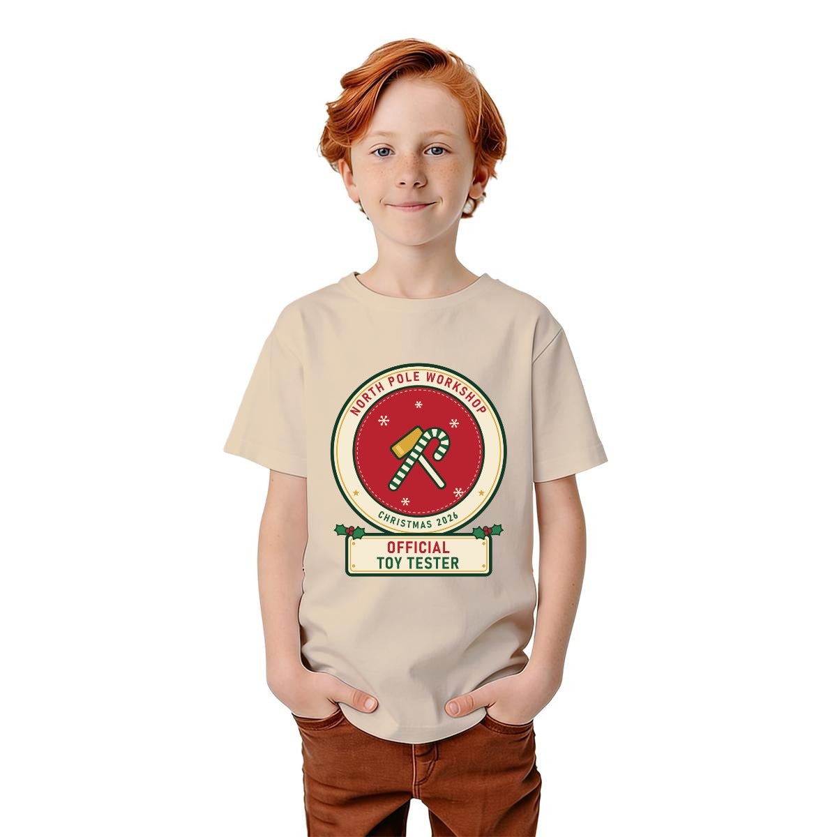 Official Toy Tester Kids Christmas Shirt | North Pole Workshop Family Set