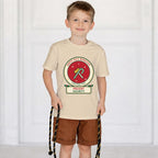 Present Security kids Christmas shirt for Big Brother, worn, Sand