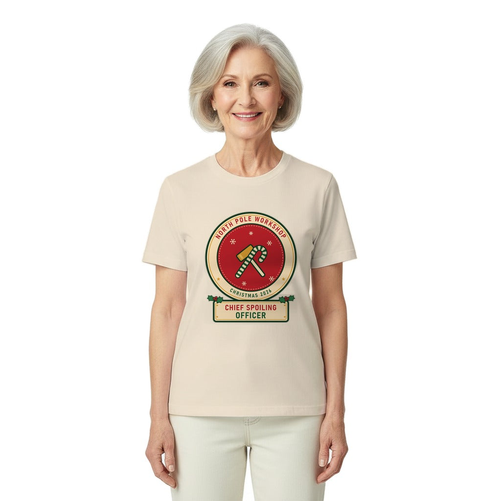 Chief Spoiling Officer Christmas Shirt for Grandma | North Pole Workshop Family Set