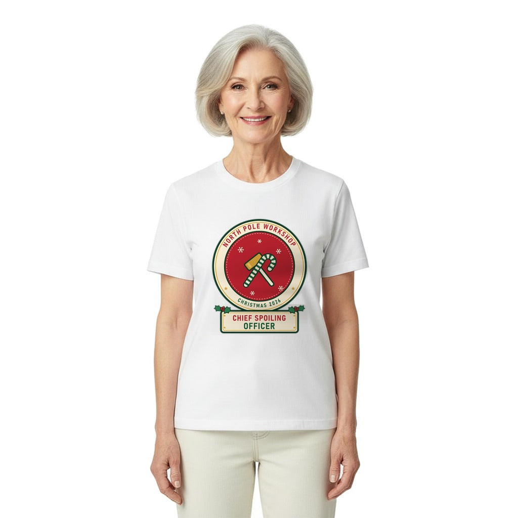 Chief Spoiling Officer Christmas Shirt for Grandma | North Pole Workshop Family Set
